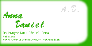 anna daniel business card